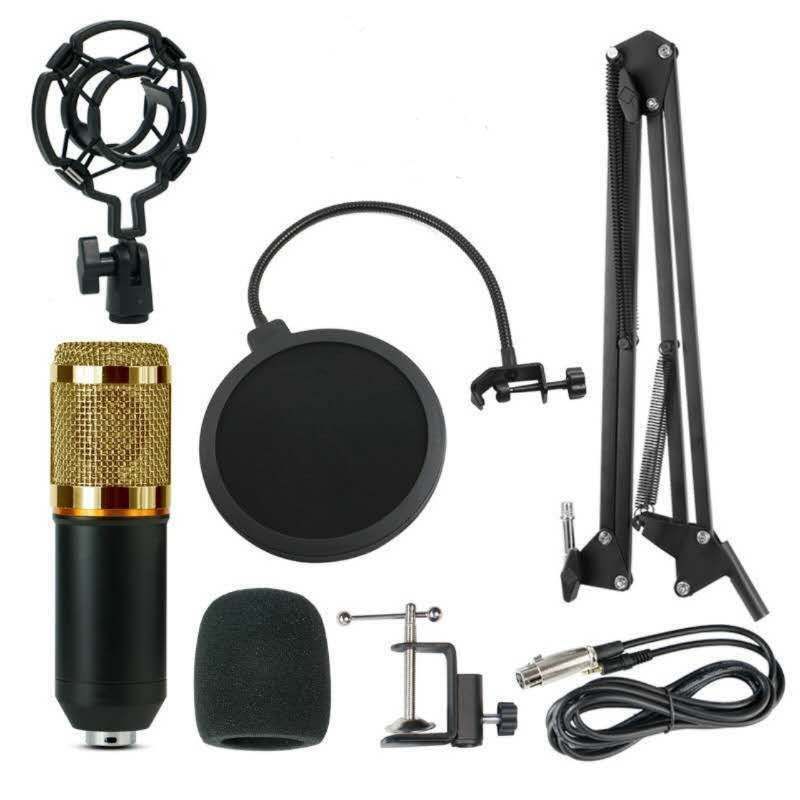 Microphone Kit with Adjustable Suspension Scissor Arm for Studio Broadcasting Recording
