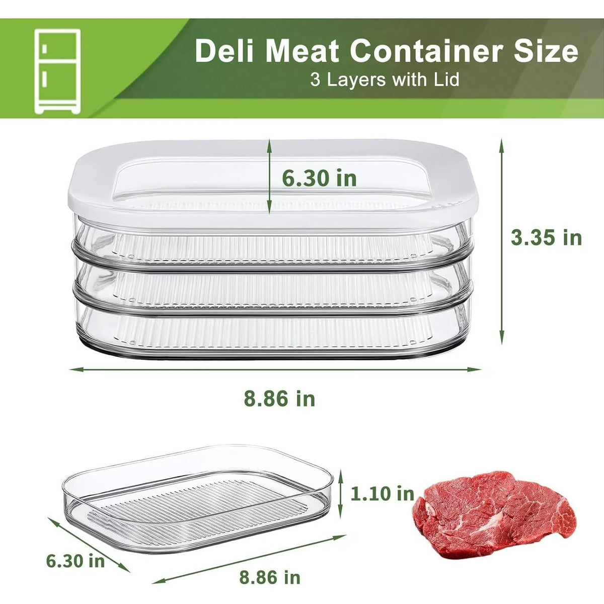 Stackable Deli Meat Storage Container