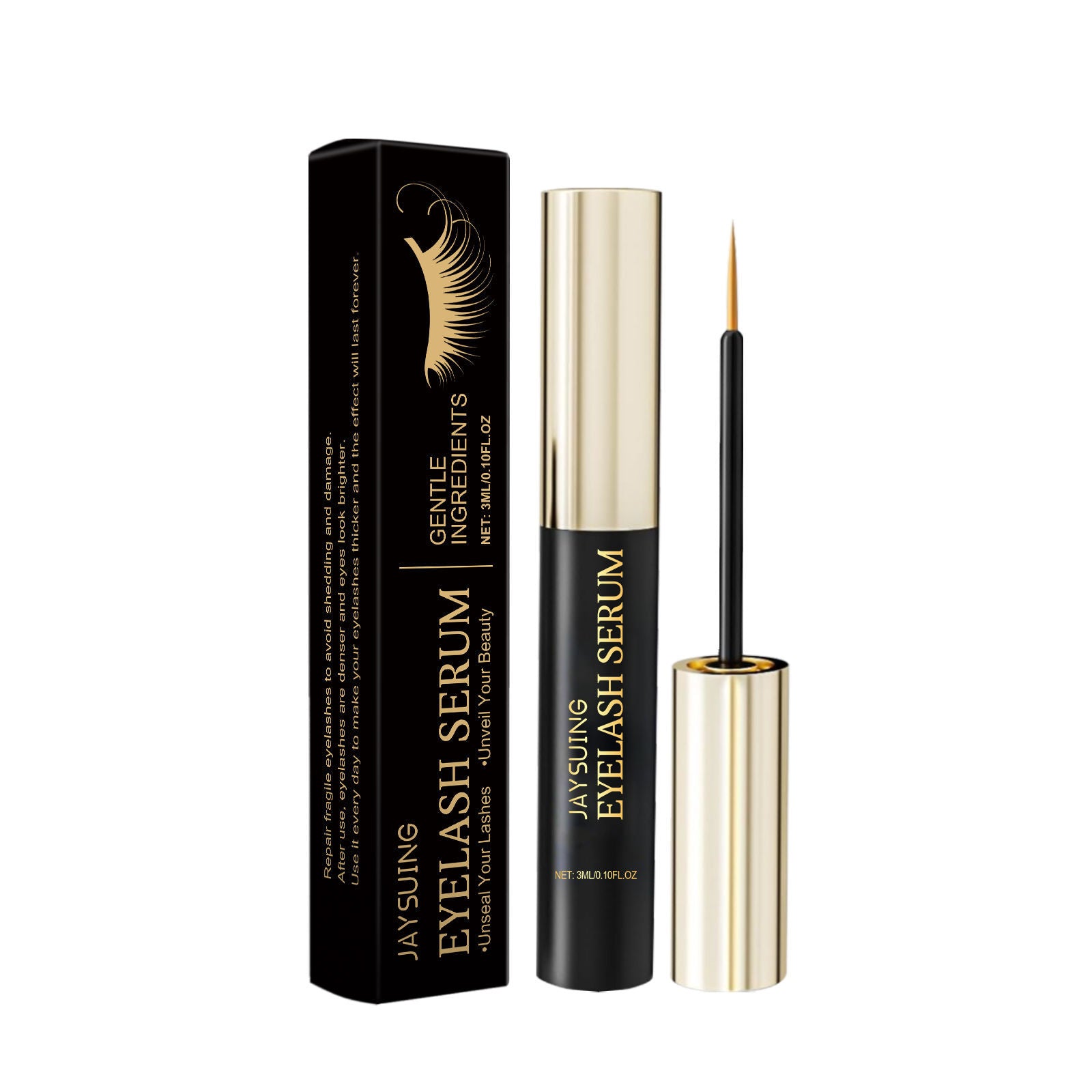 Curling Mascara, Black, Natural, Moisturizing, Long-Lasting, Voluminous, Non-Smudge ,3ml