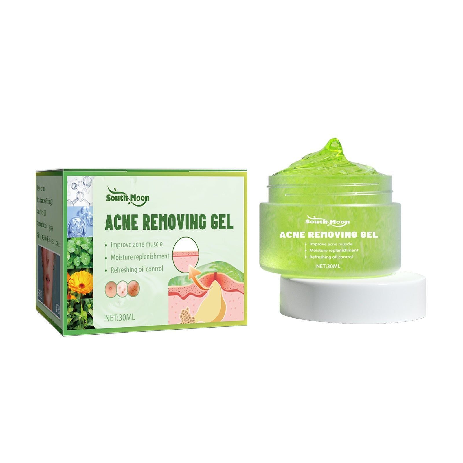 Clear Acne Fast, Deep Clean Skin, Natural Herbal Acne Gel, Oil Control, Pore Shrink ,30ml