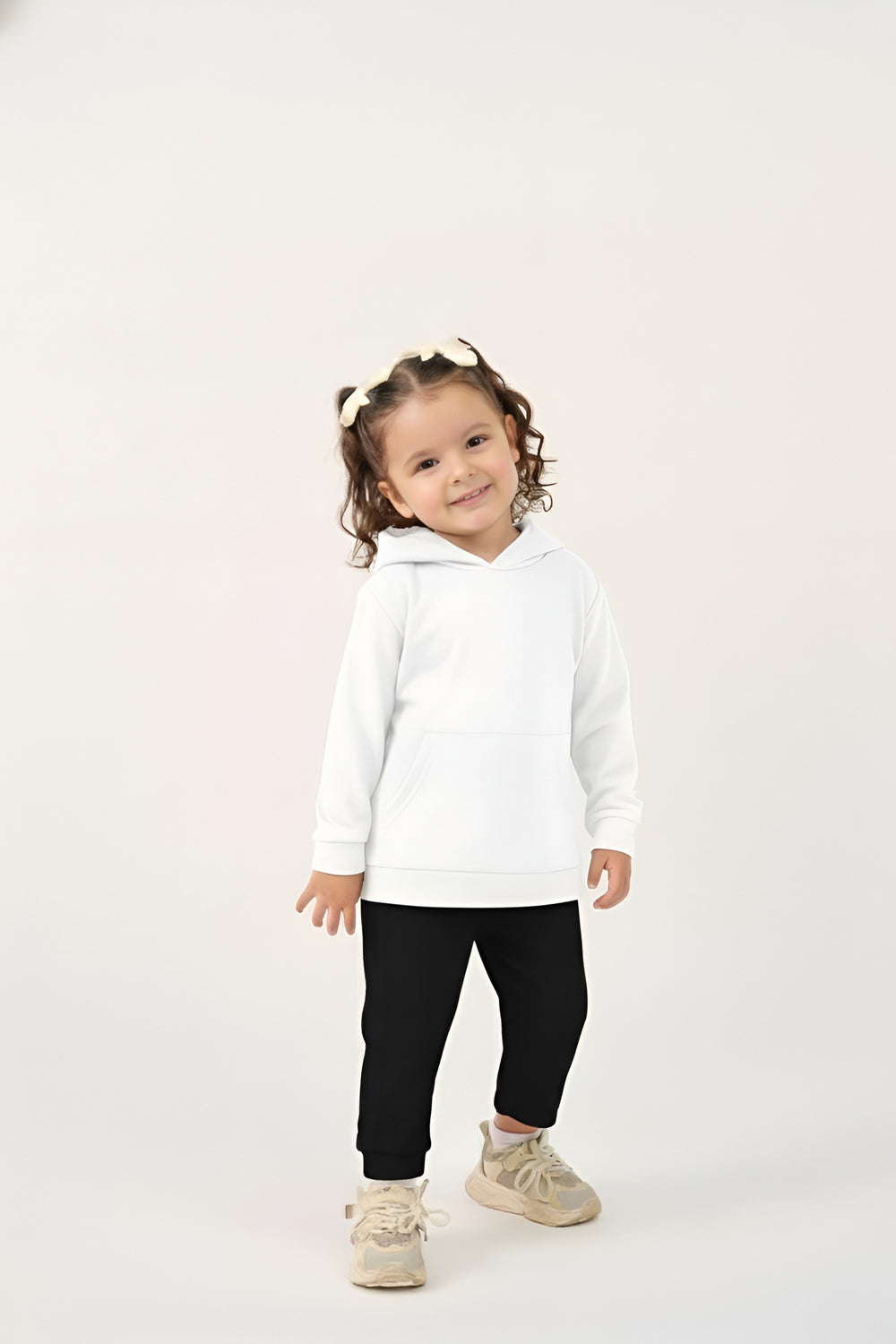 سترة أطفال كلاسيكية كبيرة الحجم من MULU - أبيض