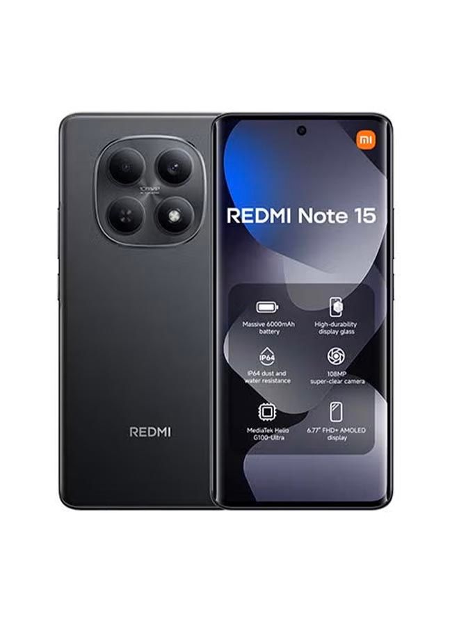 Xiaomi Redmi Note 15 4G أسود 8G RAM 256GB
