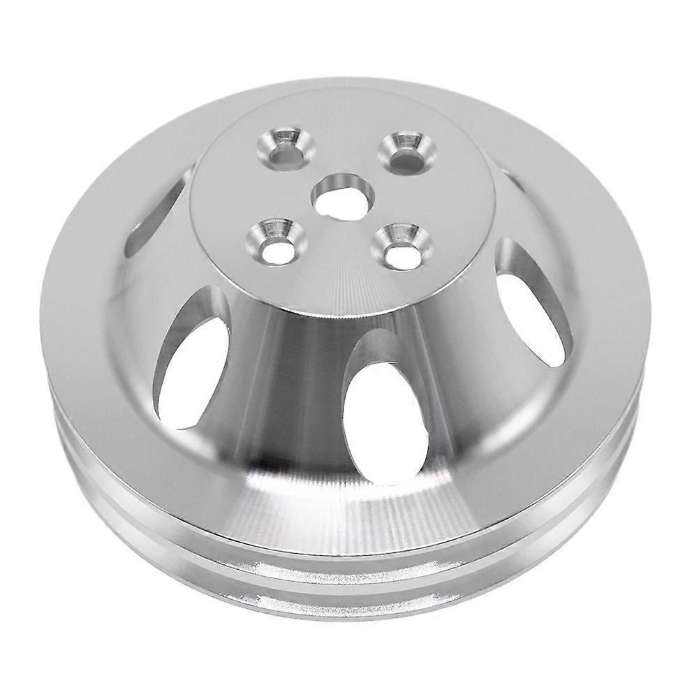 Aluminum Alloy Big Block Double Groove Water Pump Pulley for Chevy SWP BBC 396 454 2 Groove SWP Short Water Pump