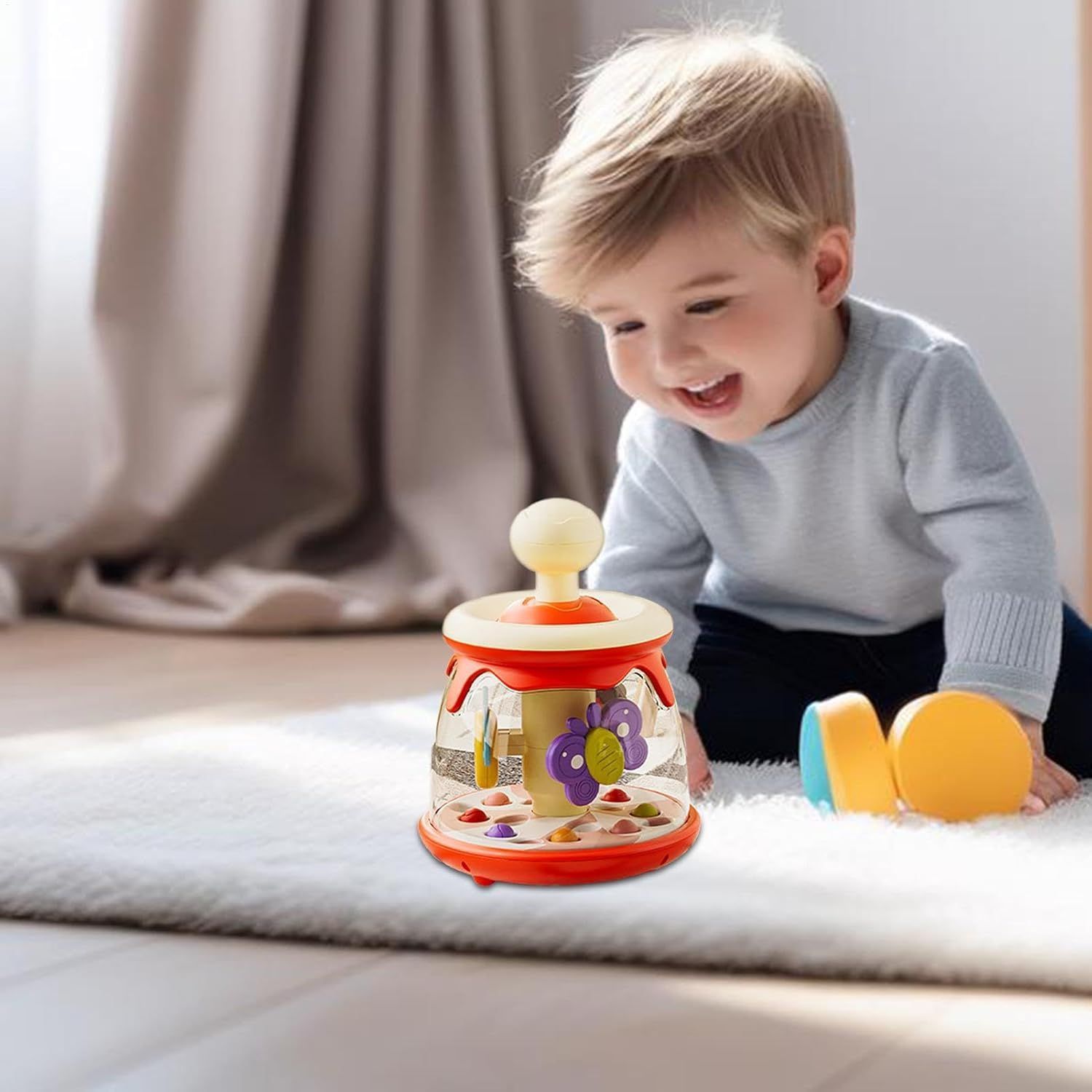 Baby Press Carousel Toy Lightweight Early Education Toy for 6 12 Months Kids