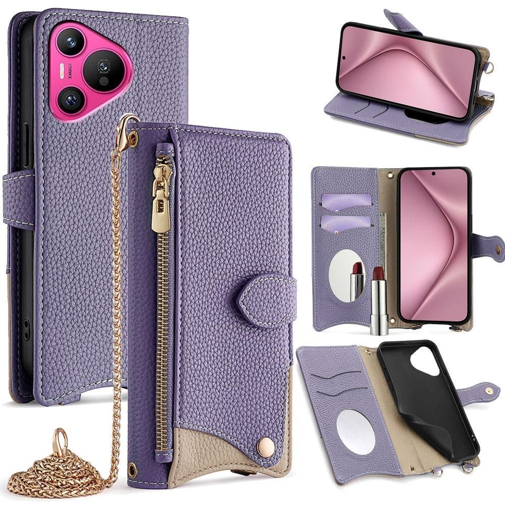 Litchi Leather Case For Huawei Pura 70