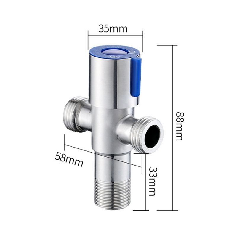 Stainless Steel Double Outlet Angle Valve Drawing