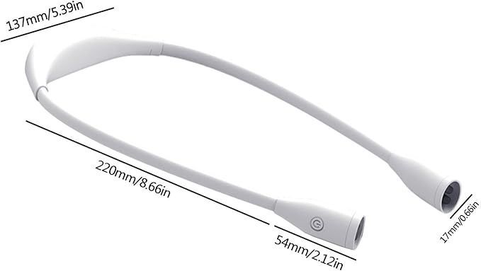 Led Neck Reading Light Hands Free Neck Night Lamp with 3 Brightness Levels