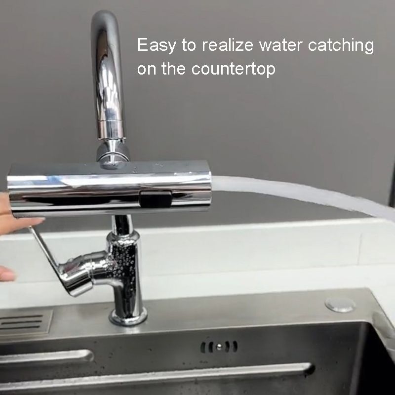 Flying Rain Waterfall Spout Connector Silver