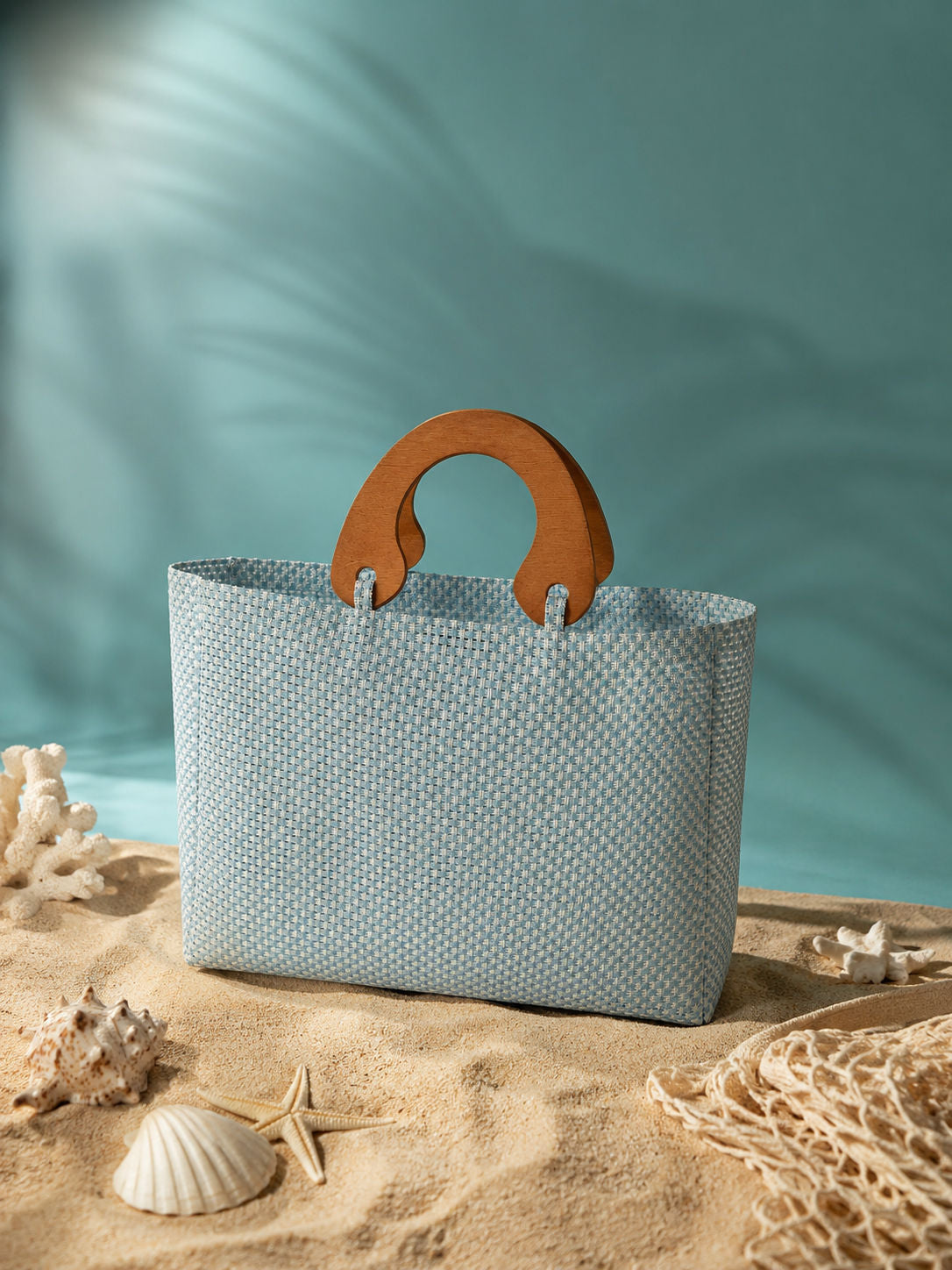 By Rita Raphael Blue Handmade Beach Bag
