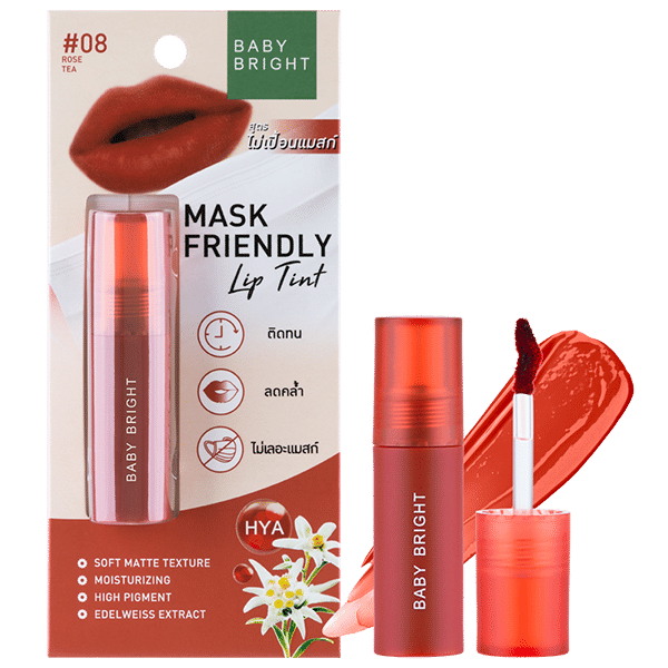 MASK FRIENDLY LIP TINT 2.5G BABY BRIGHT (M) #08 ROSE TEA