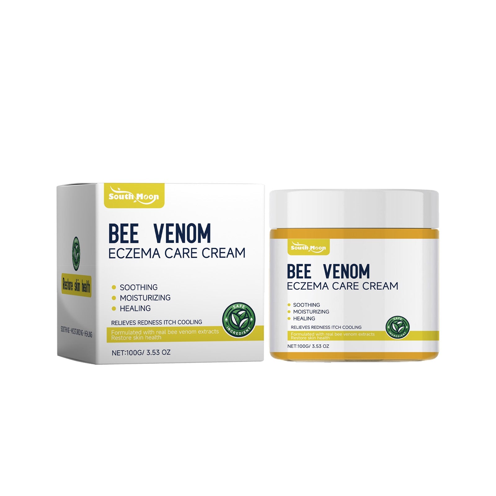 Bee Venom Skin Care Cream, Soothes Itchy Skin, Nourishing Moisturizer, Gentle Formula ,100g