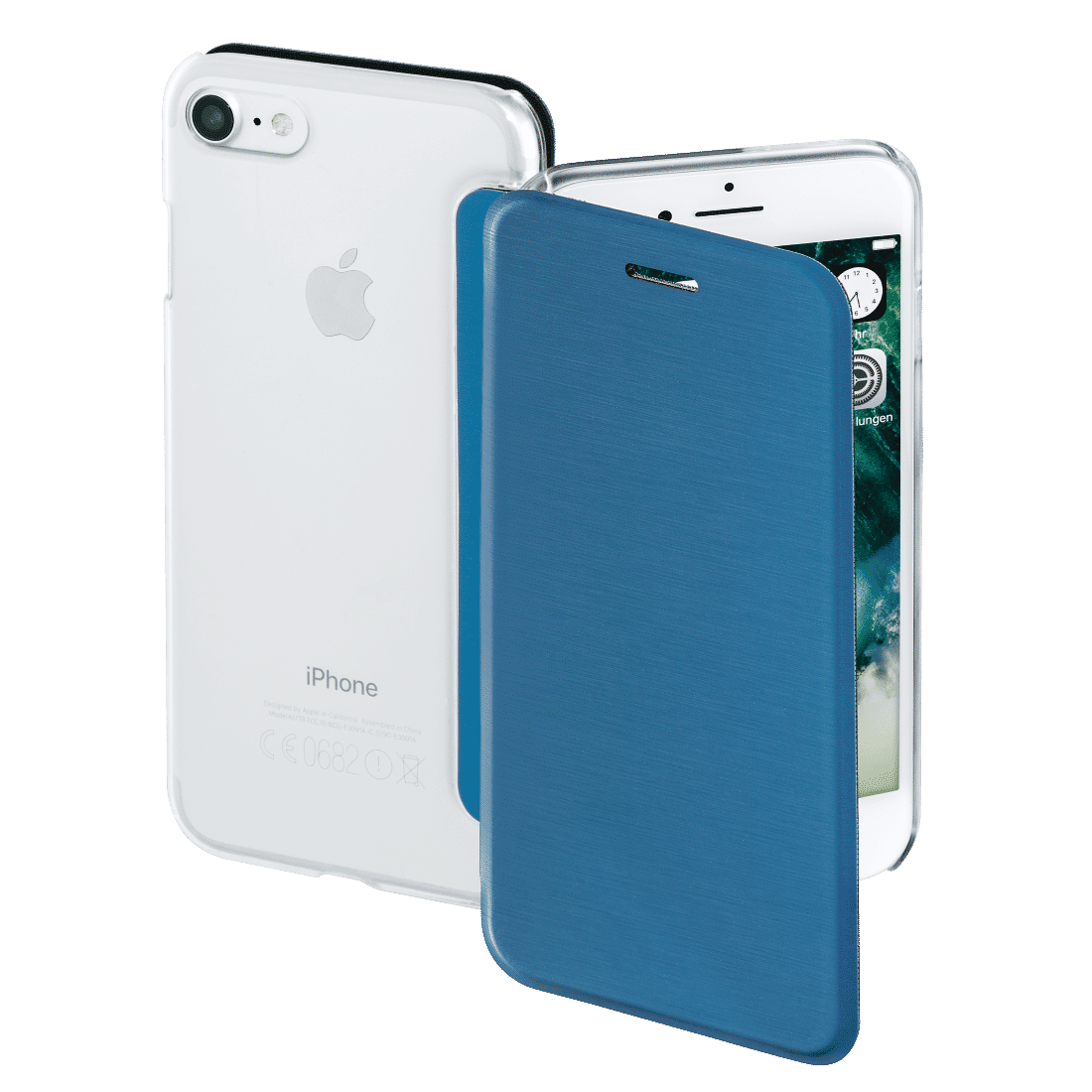 HAMA 177811 "Clear" Booklet Case for Apple iPhone 7/8, dark blue