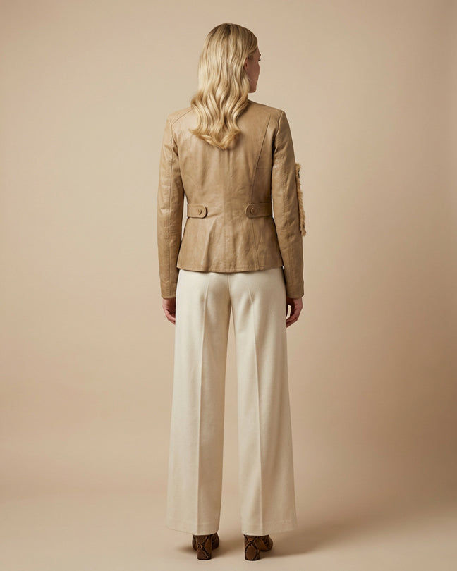 By Carmenzo caramel real lether jacket