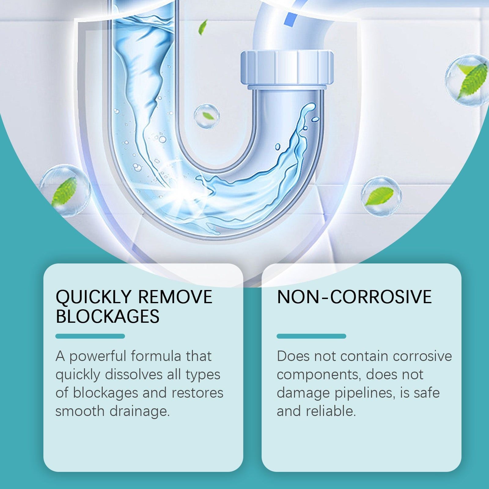 Jue-Fish Pipe Cleaning Gel, Drain Unclogger, Odor Eliminator, Kitchen Bathroom Sewer Line Cleaner ,100ml