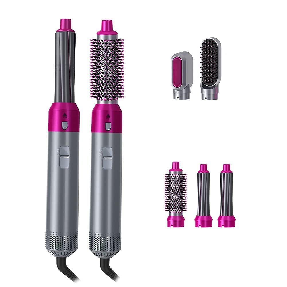 Multifunction 5 in 1 Hair Dryer Brush Multiple Brush Head Curling Hair Dryer