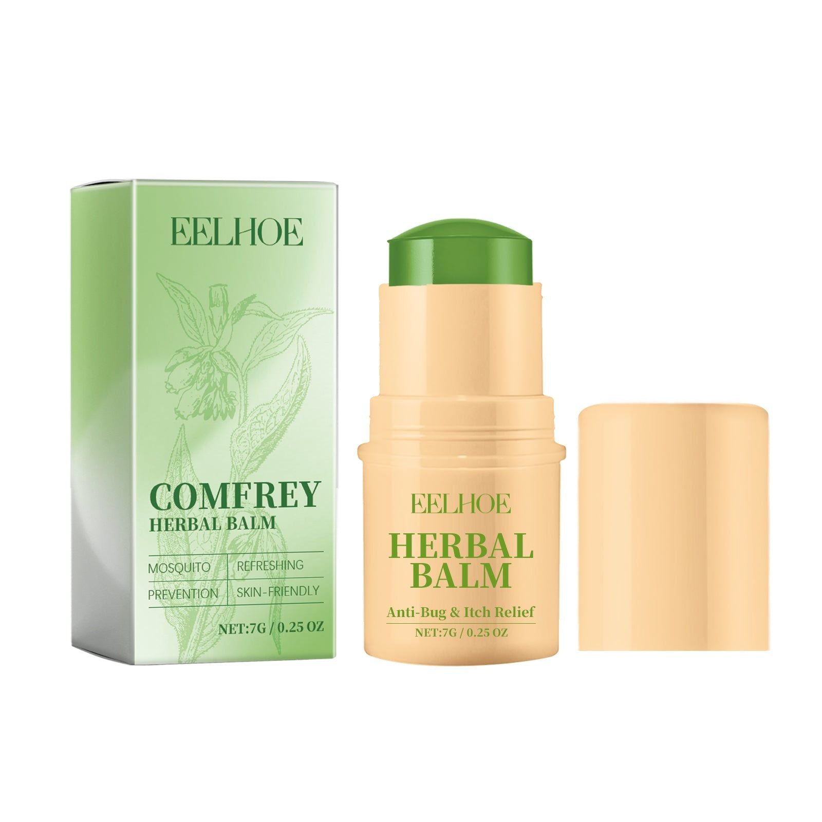 Comfrey Herbal Balm for Skin Care, Mosquito Bite Relief, Nourishing Moisturizer ,7g