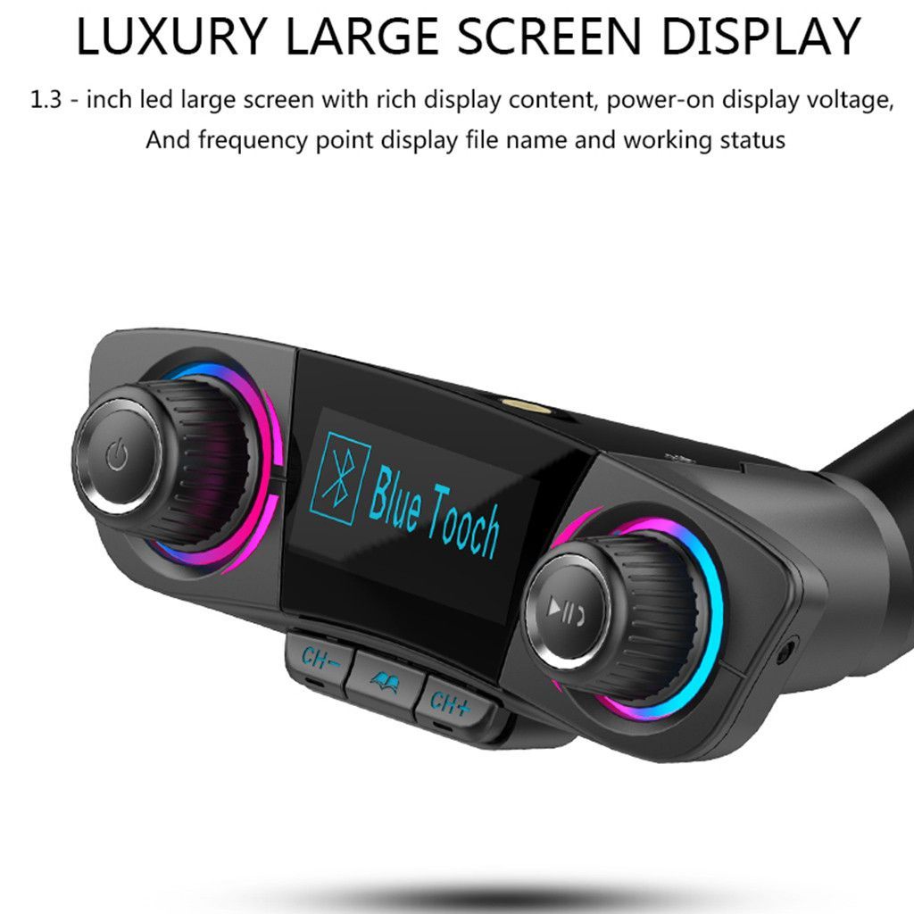 Car Bluetooth FM Transmitter Radio Adapter MP3 Player Dual USB Charger