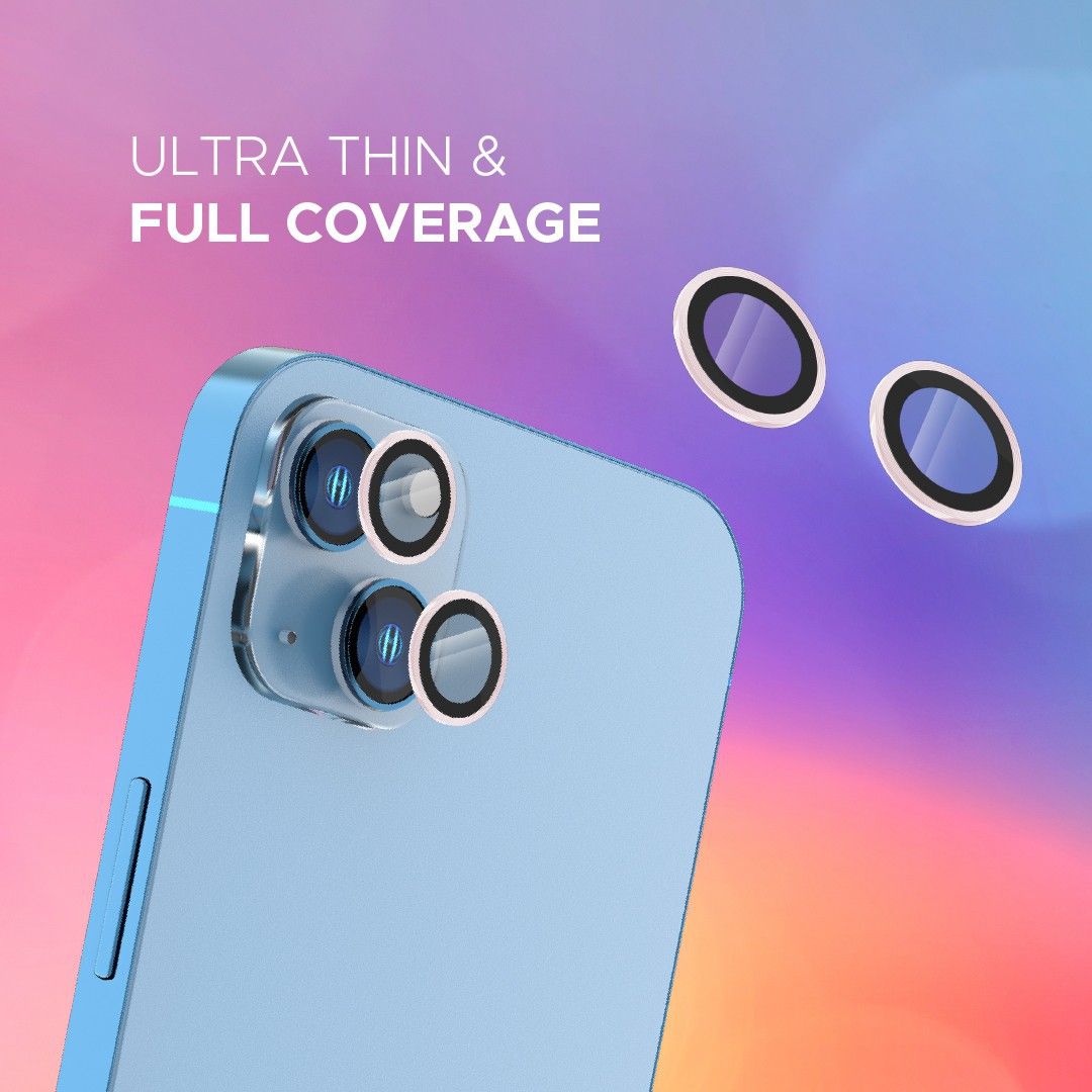 Levelo Lucent Duo Lens Protector For iPhone 13 & 13 Mini, 2 Piece