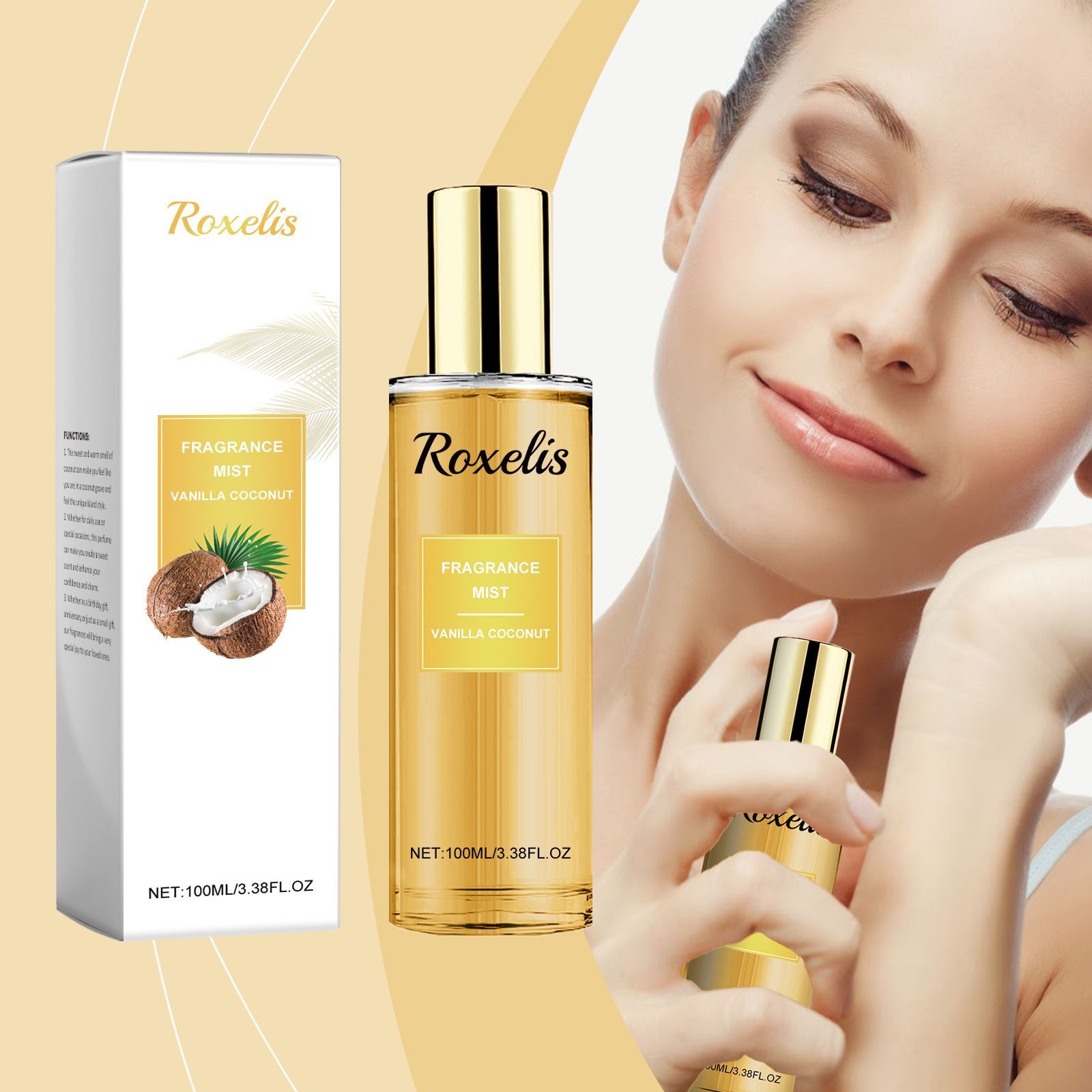 100ml Vanilla Coconut Mist with Sweet and Tropical Scent