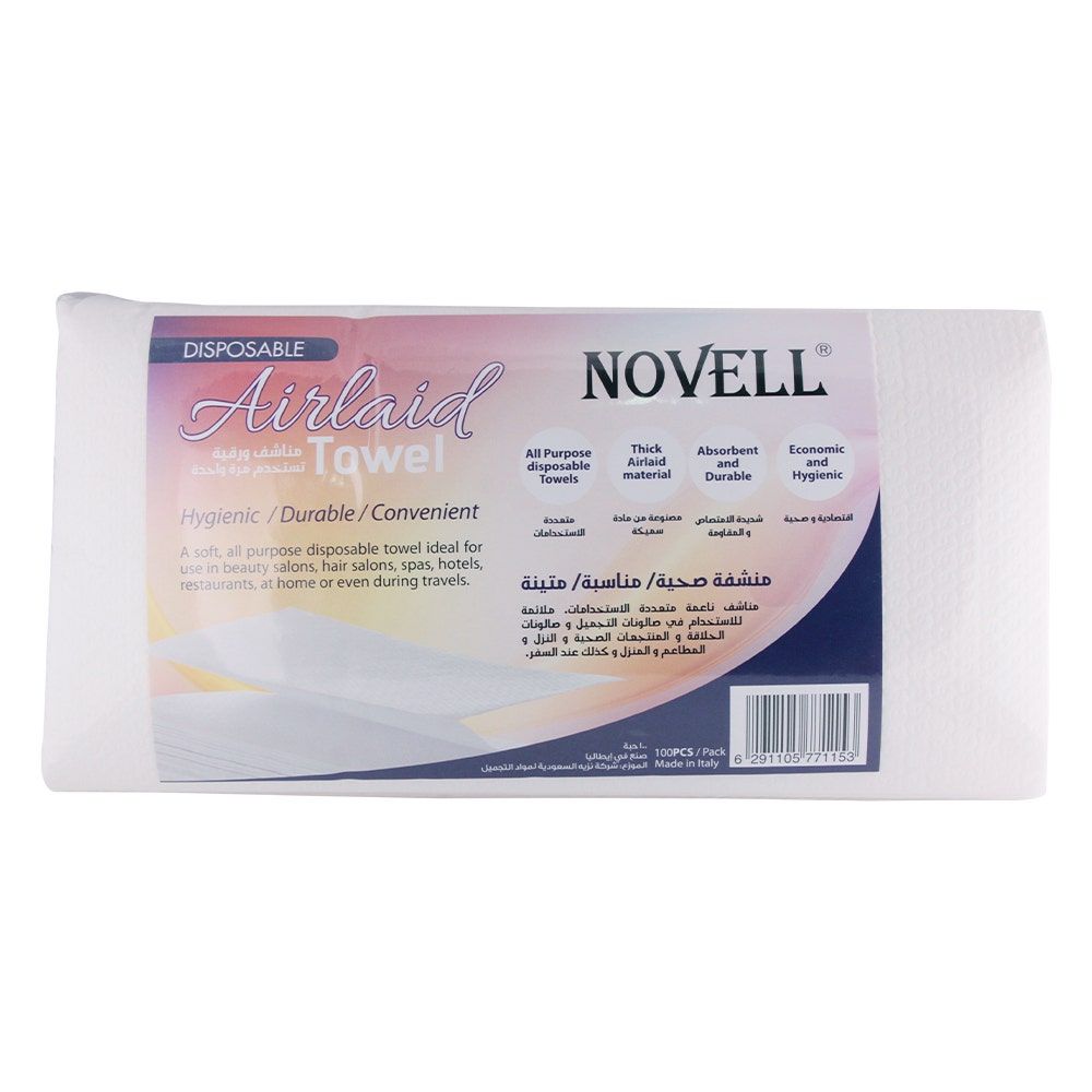Novell Non-Woven Disposable Airlaid Towel, 100pcs