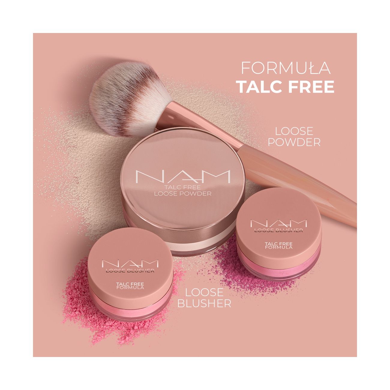 NAM Talc-Free Loose Blusher, Vegan Powder, 2.5gm