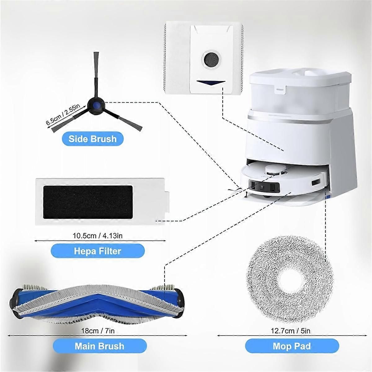 ECOVACS DEEBOT T30 PRO OMNI Replacement Brush Filter and Mop Kit