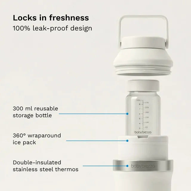 Baby Brezza - 10oz Breastmilk Bottle Cooler - Soft White