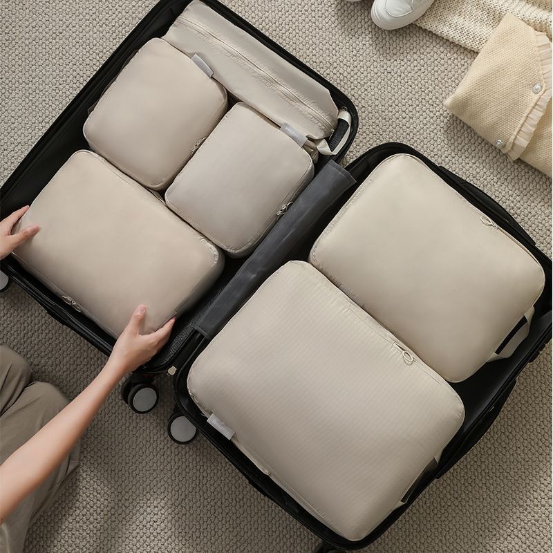 6pcs Travel Storage Bag Compression Packing Cubes Bag Organizer for Luggage