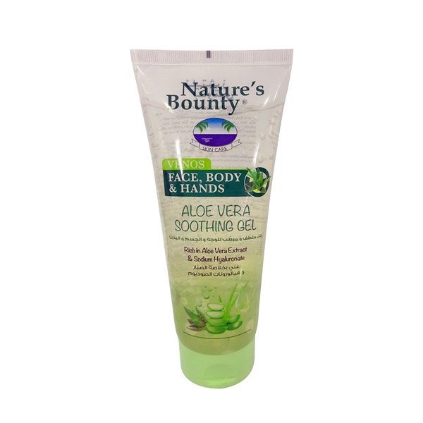 Natures Bounty Venos Face Body & Hands Aloe Vera Soothing Gel, 200ml