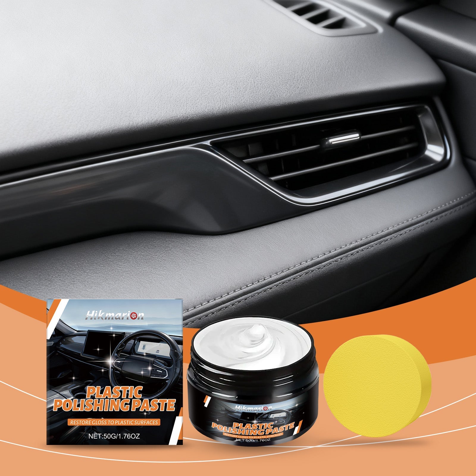 Car Cleaning Plastic Polish, Multi-Material Restorer, Protects & Shines ,1set