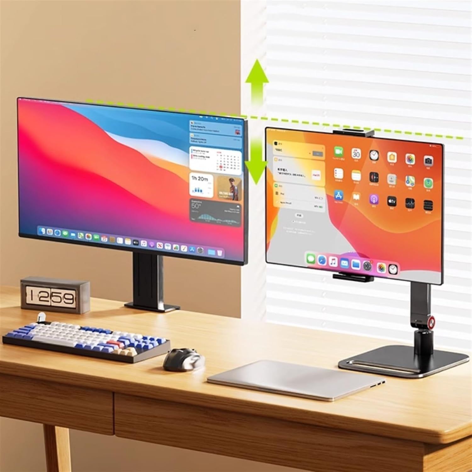 Portable Monitor Stand Universal Metal Desk Holder for Phones Tablets Screens