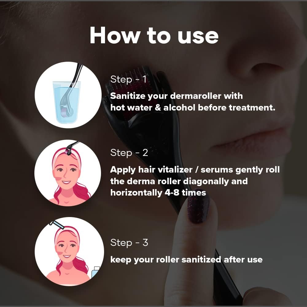 GHC Saturn بكرة ديرما فاخرة 540 إبرة تيتانيوم 0.5 مم