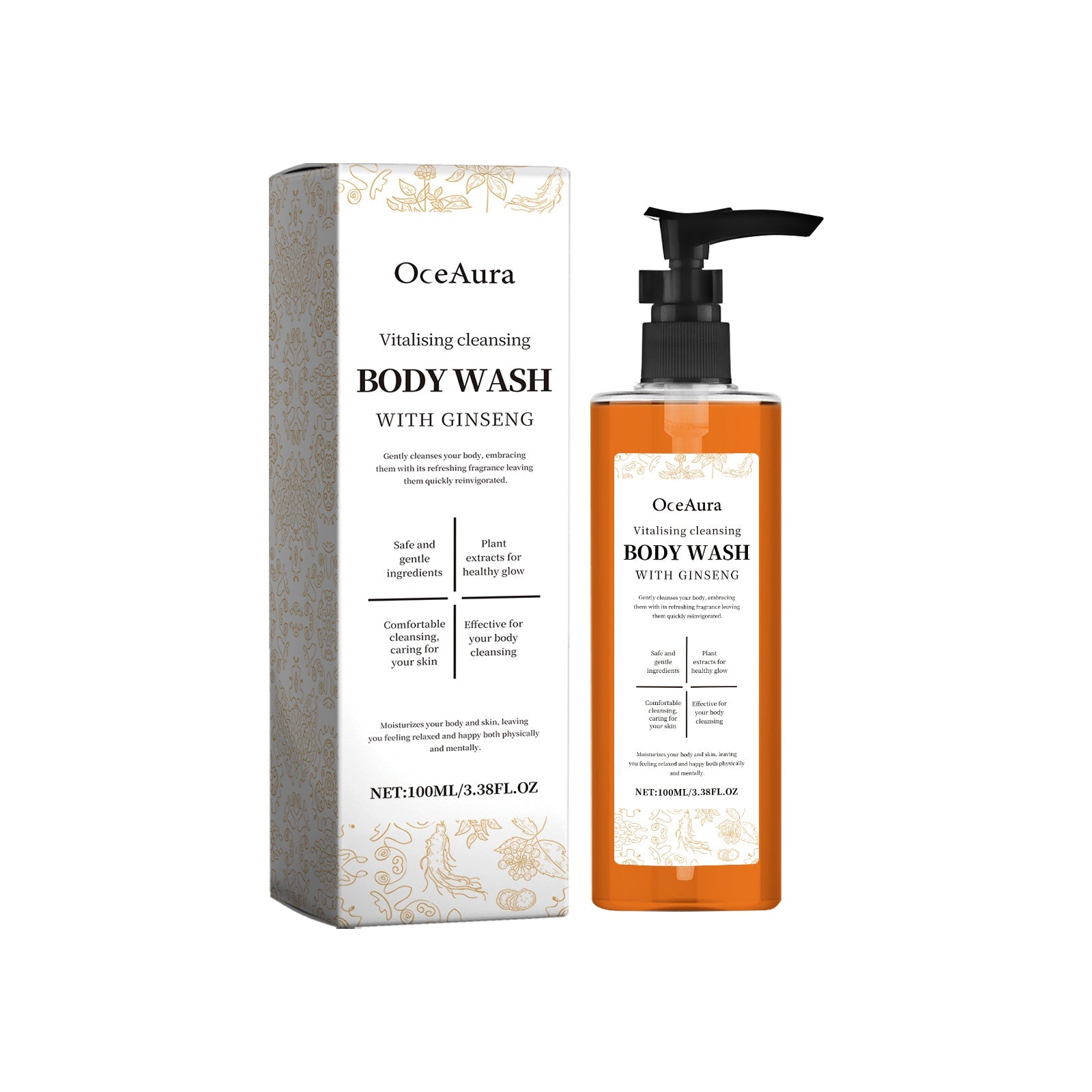 Body Cleansing Shower Gel, Hydrating Moisturizing, Refreshing Skin Glow ,100ml