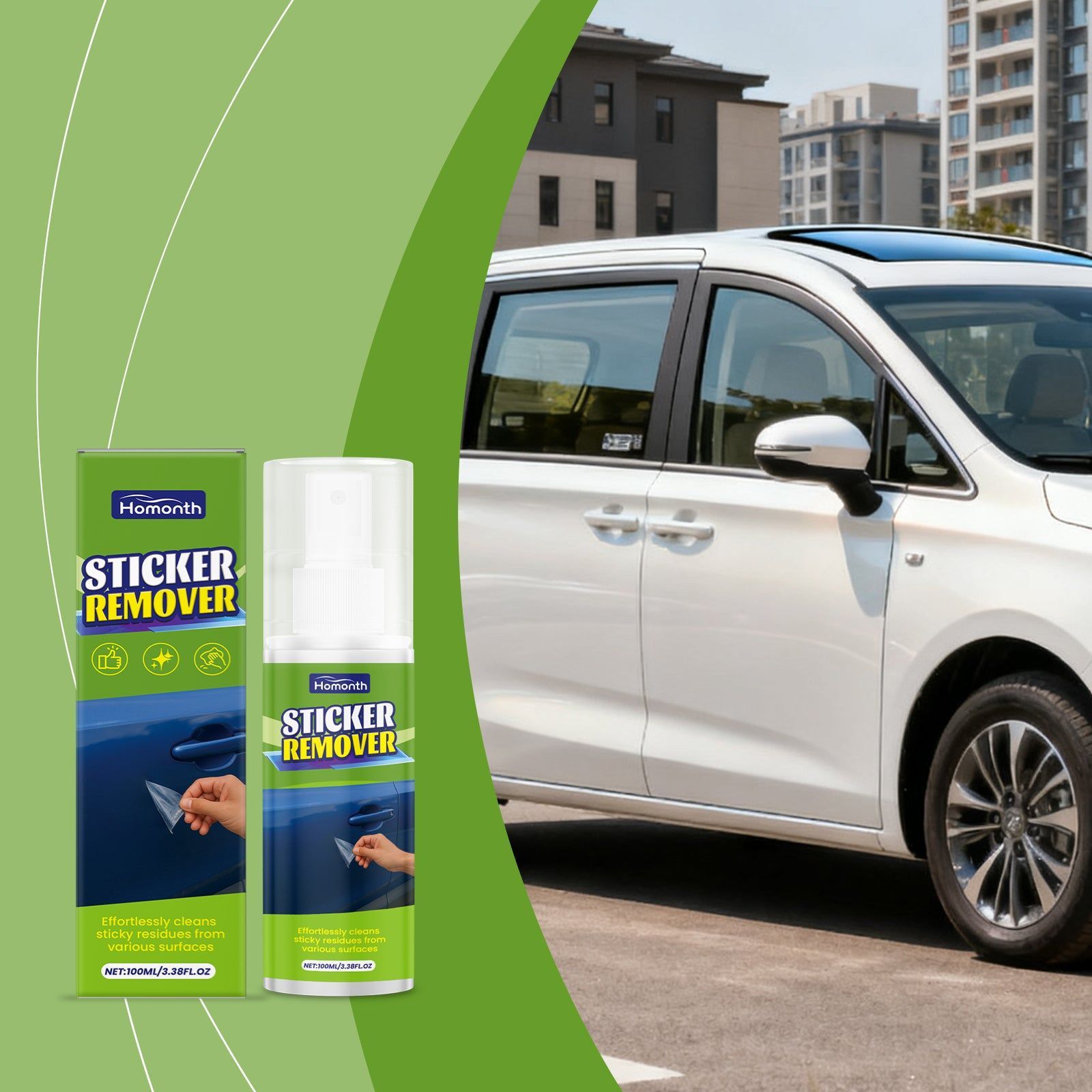Car Cleaning Adhesive Remover, Fast Stubborn Glue & Residue Removal, Safe & Easy to Use ,100ml