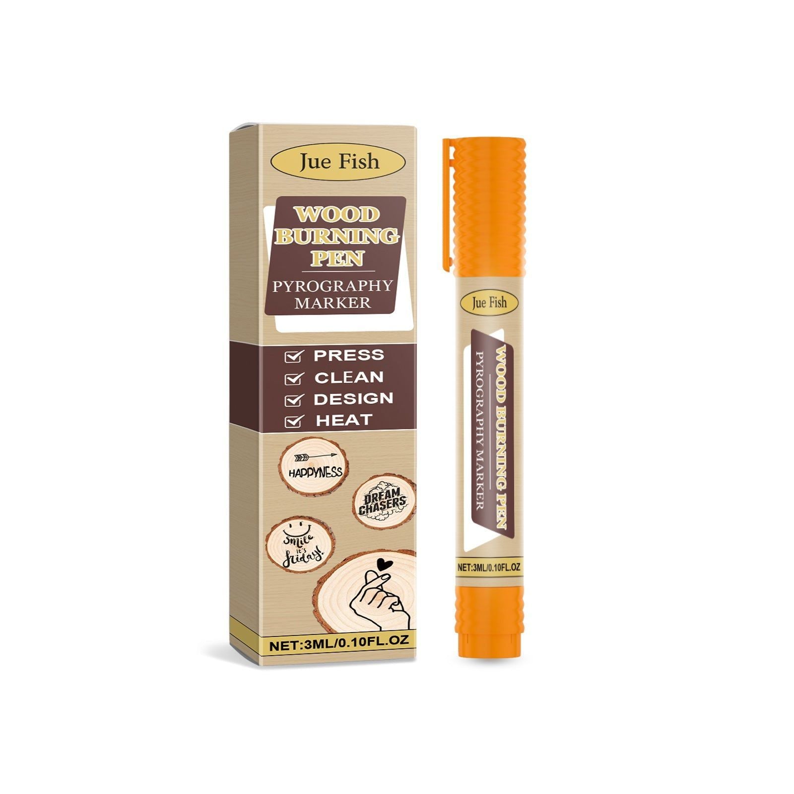 Burn the pyrograph, Handmade Wood Coaster Kit, DIY Art, Reusable Pyrography Marker ,3ml