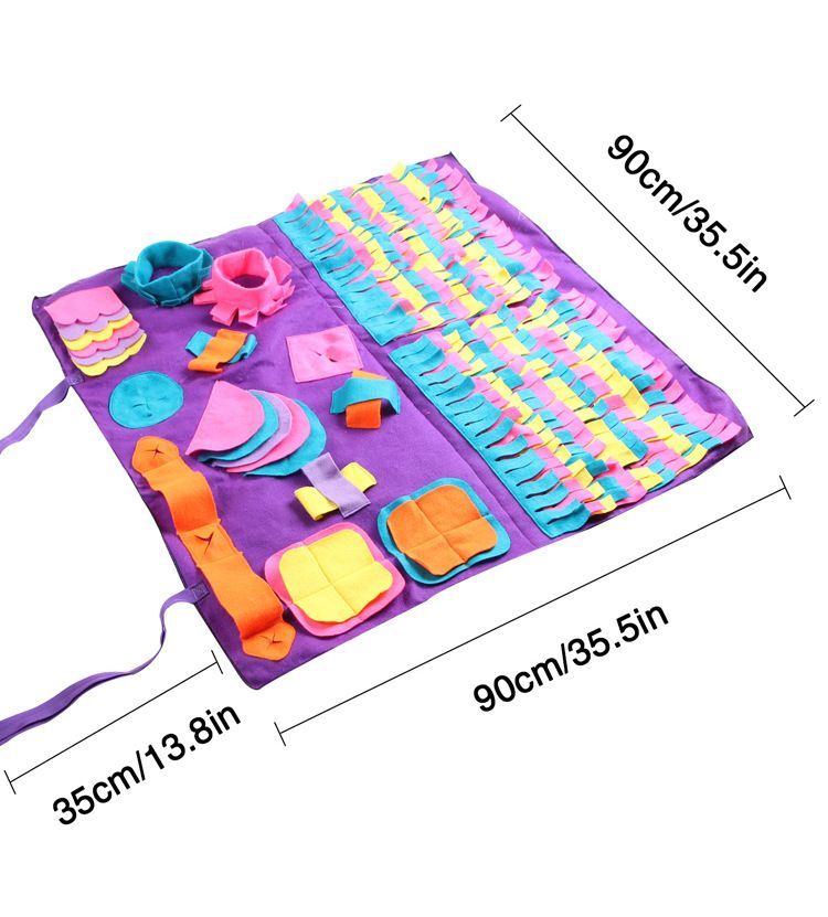 Pet Dog Sniffing Mat Find Food Training Pad Foraging Skill Blanket Puzzle Toy