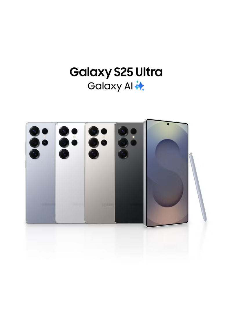 Galaxy S25 Ultra AI Dual SIM Titanium Silverblue 12GB RAM 256GB 5G - Middle East Version