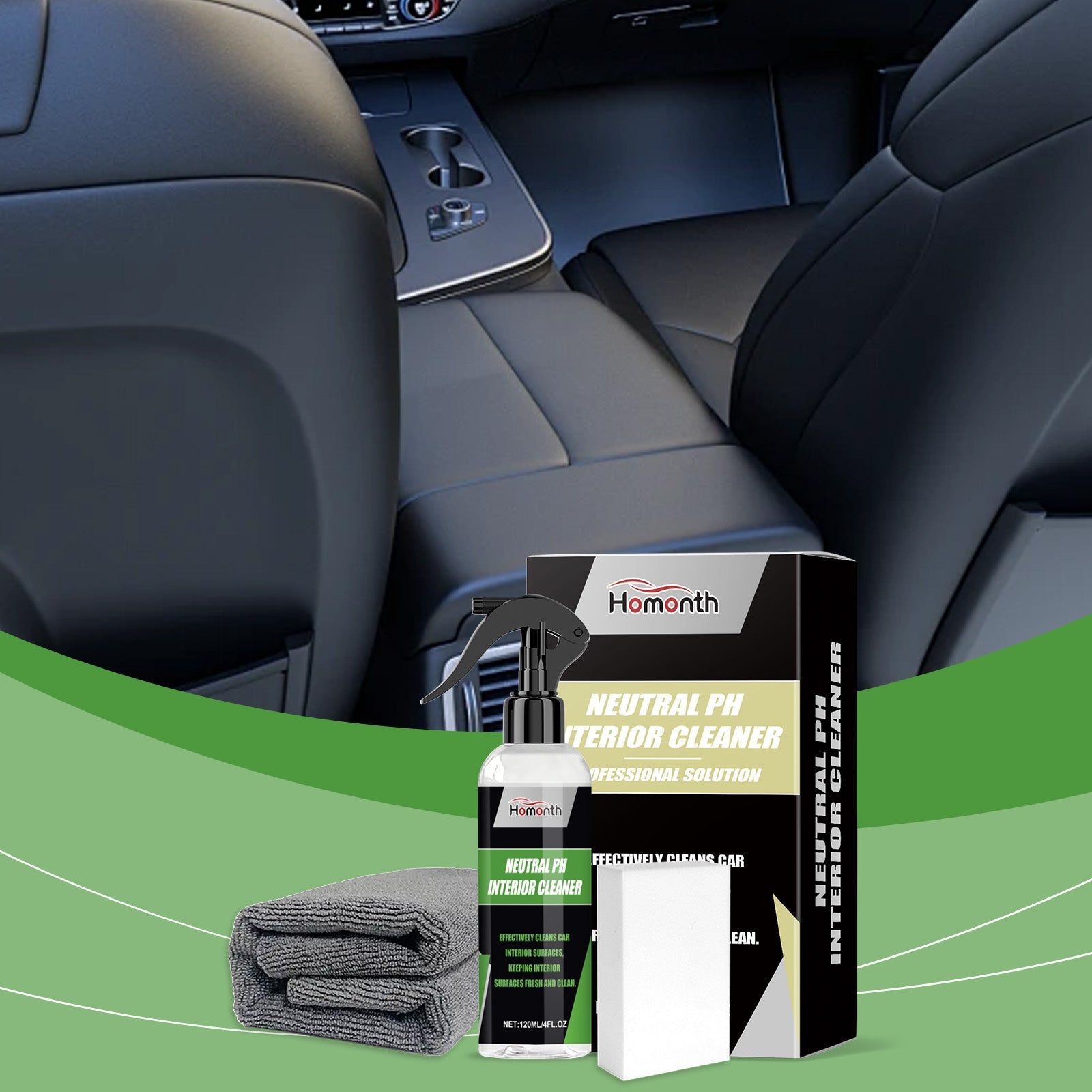 Car Interior Cleaning Set, Deep Cleaning and Protection for Dust-Proof, Stain-Proof, and Long-Lasting Shine ,1set
