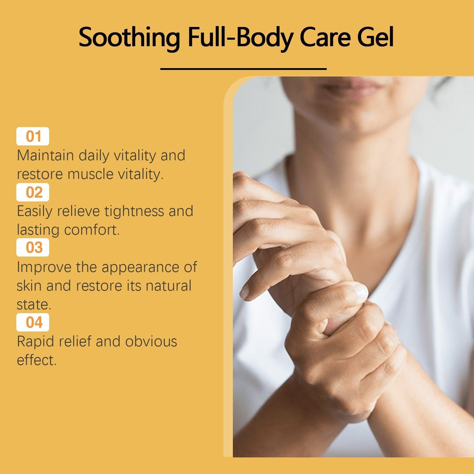 Body Care Gel, Soothes Muscles, Fast Relief, Gentle Formula, Daily Comfort ,100g