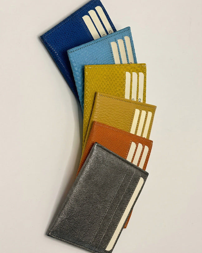 CLAREA Slim Leather Card Holder 10x8.5 cm