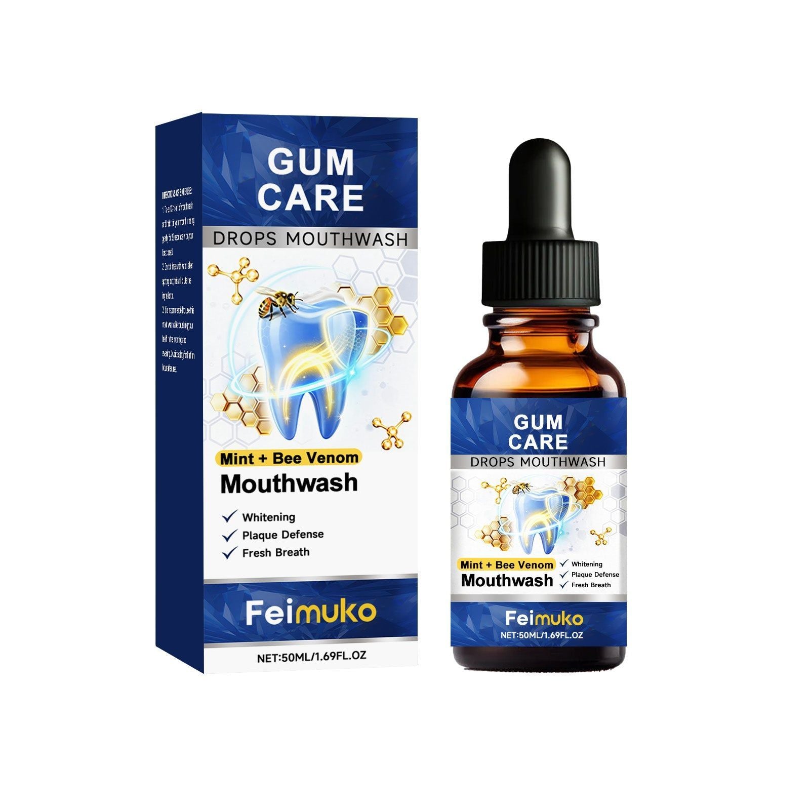 Bee Venom Mouthwash for Fresh Breath, Tartar Removal, Oral Care, Daily Use ,50ml