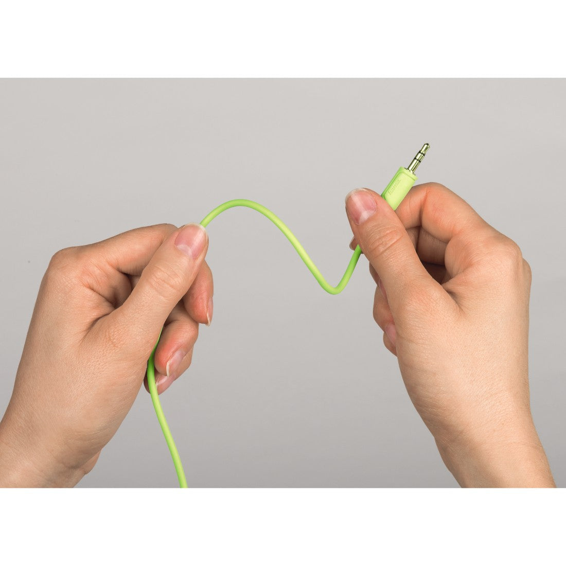 Hama 135782  "Flexi-Slim" 3.5 mm Audio Jack Cable, gold-plated, green, 0.75 m