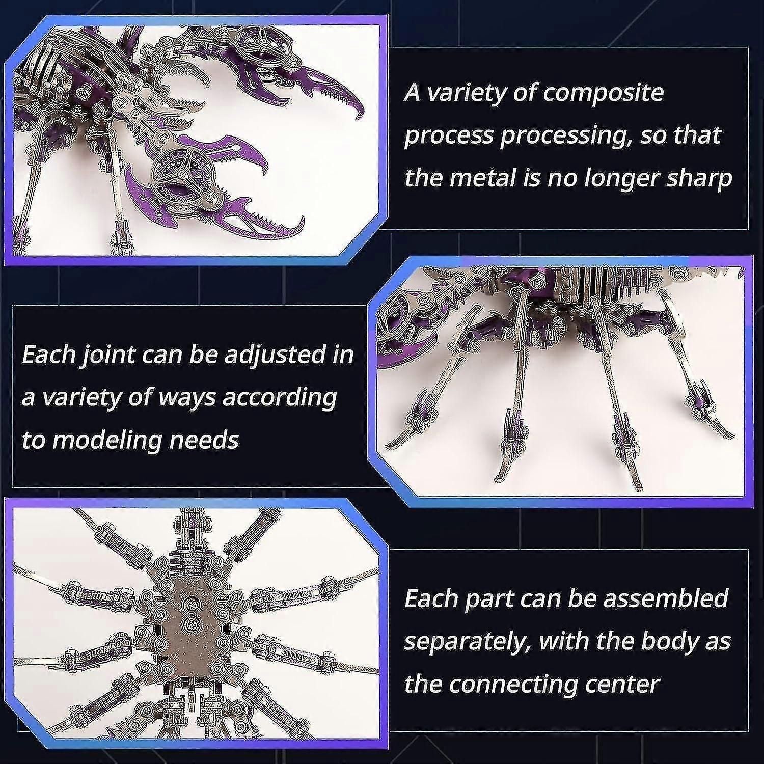 454 Pieces Scorpion 3d Metal Model Kits zxin