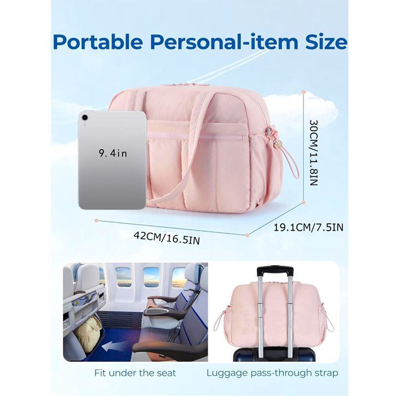 Women Duffle Bag Travel Weekender Carry On Bag Gym Tote with Wet Pocket