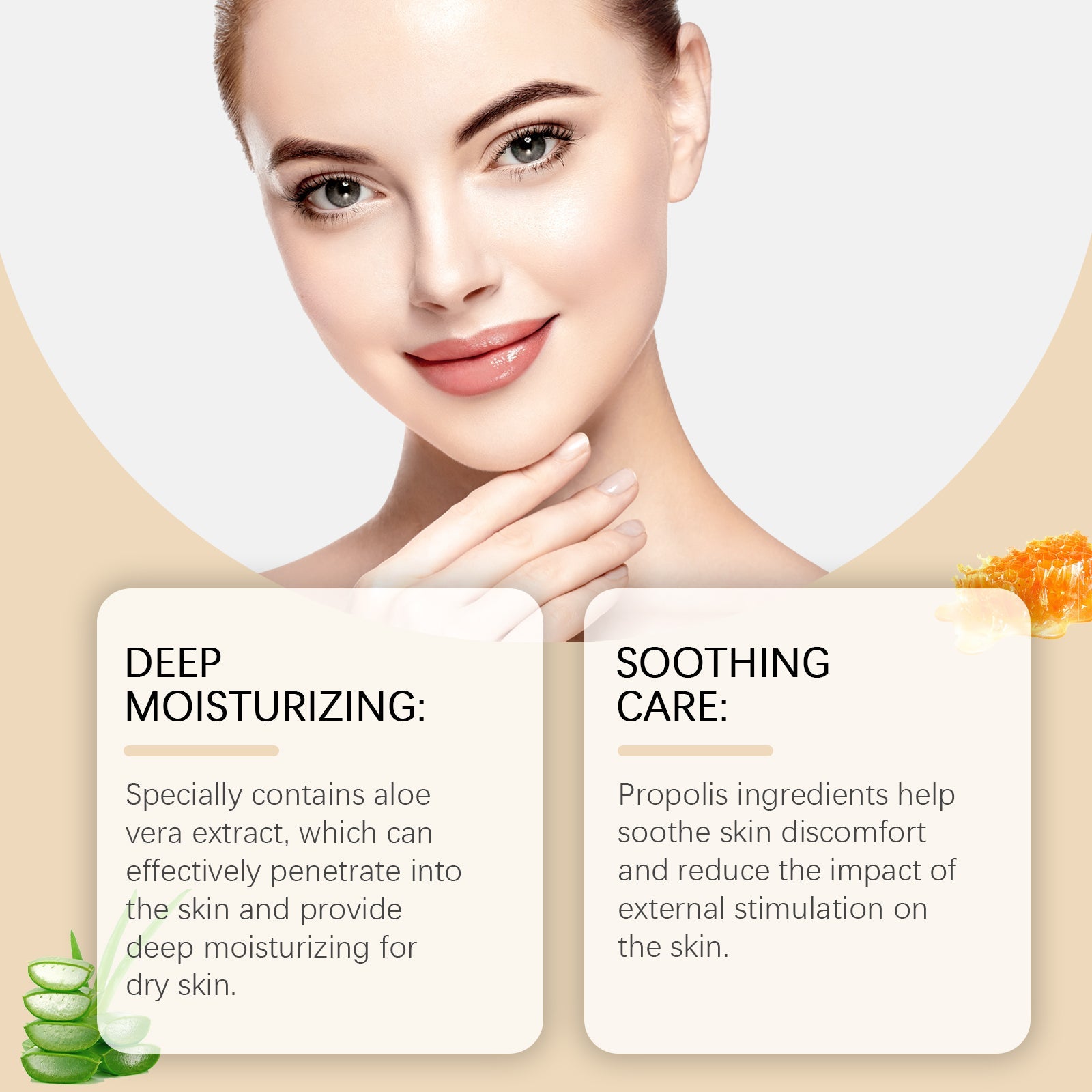 Aloe Vera Propolis Moisturizer, Hydrating, Nourishing, Rejuvenating Skin Cream, Natural Skincare ,113g
