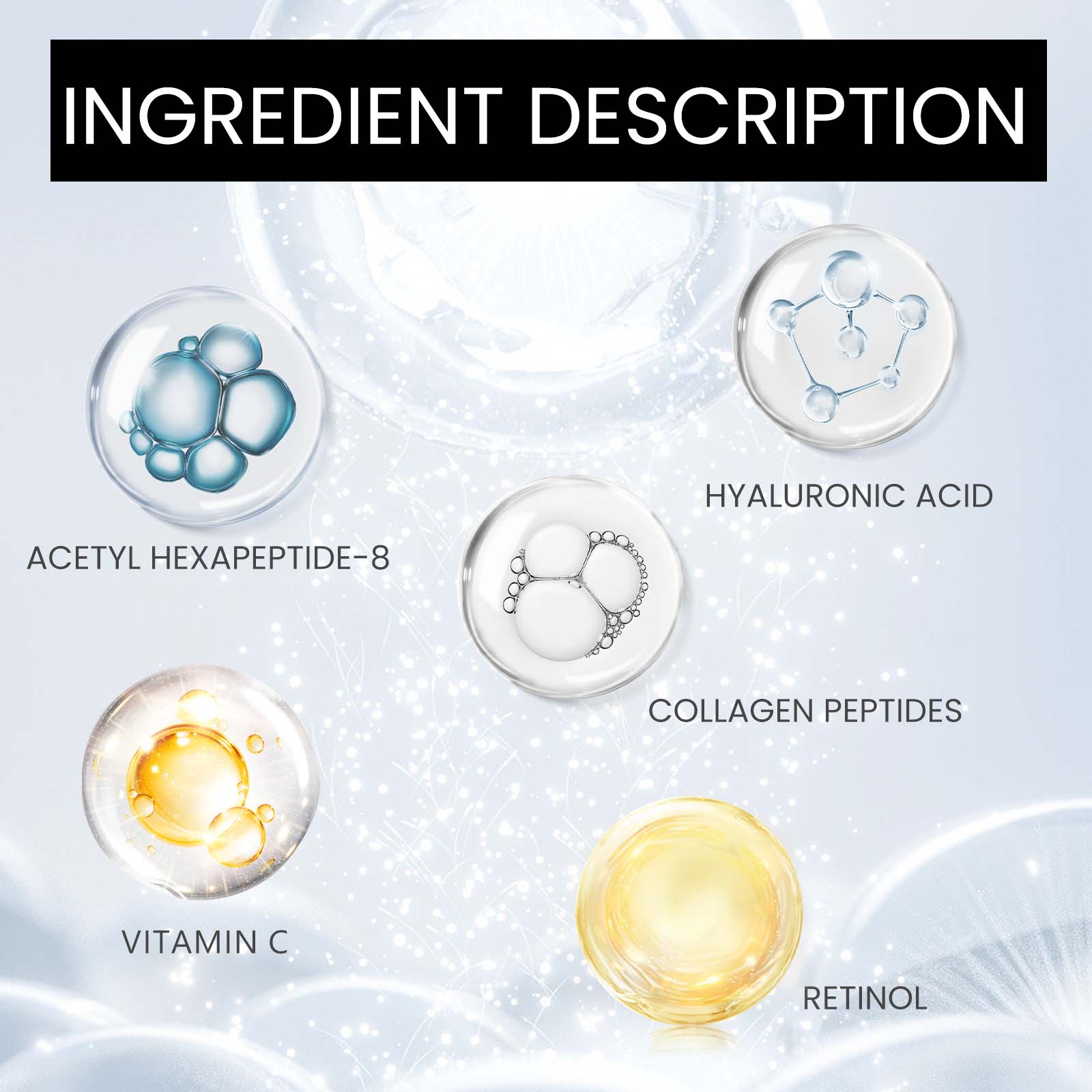 Anti-Aging Serum, Moisturize Skin, Reduce Wrinkles, Youthful Glow ,30ml