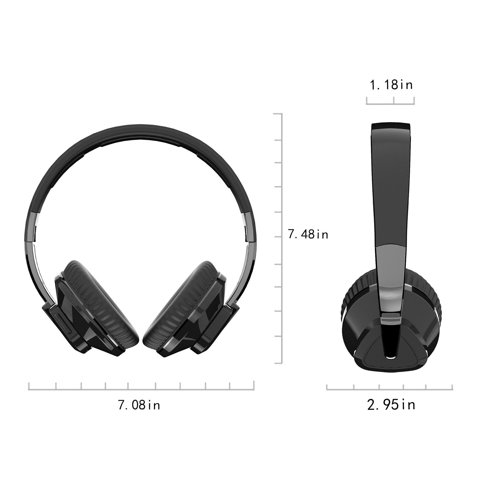 Noise Cancelling Bluetooth Headset Wireless Foldable Gaming Stereo Headphones