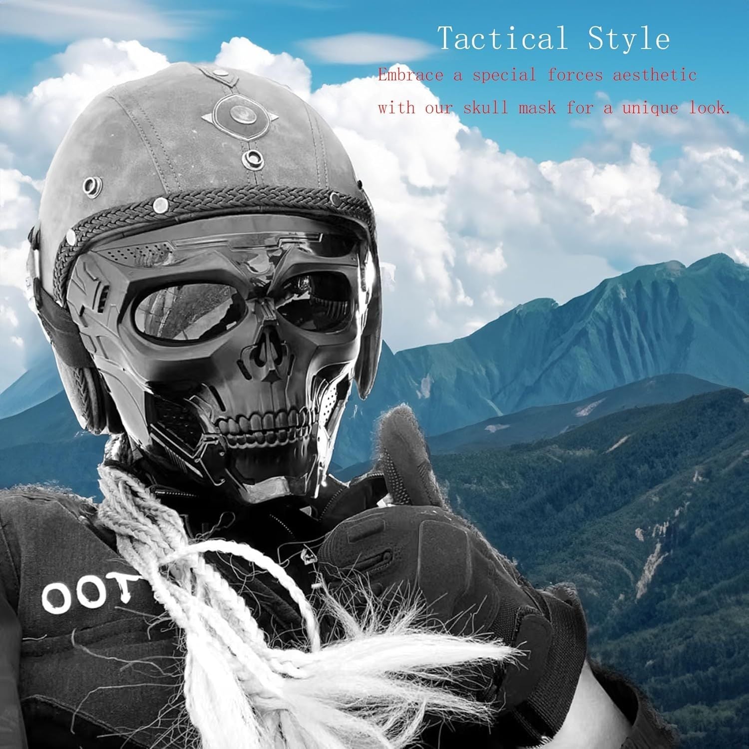 Skull Mask Paintball Tactical Helmet Halloween Party Full Face Mask