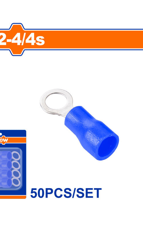 WADFOW Insulated Electrical Terminal Connector Sets, 50 Piece Wire Crimp Terminals, Color Coded, Blister Packed