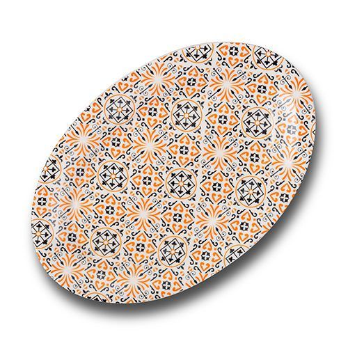 NAVA Porcelain Oval Platter Maiolica Orange, 35cm
